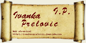 Ivanka Prelović vizit kartica